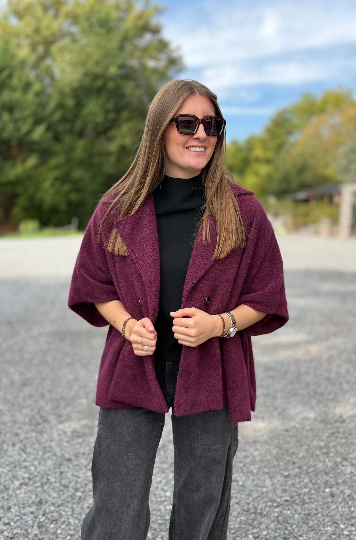 Manteau Manon bordeaux