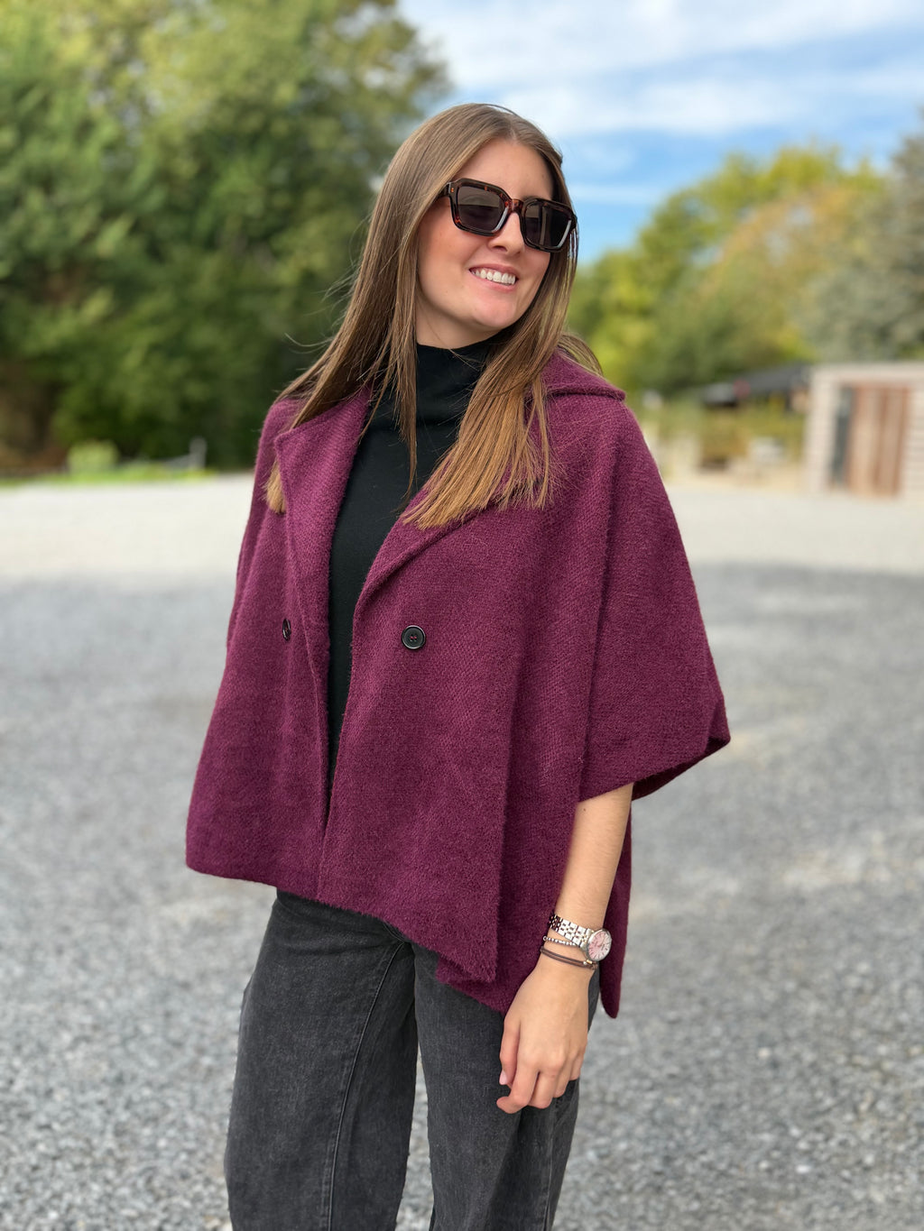 Manteau Manon bordeaux