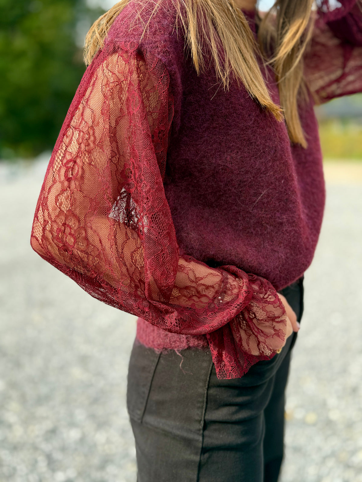 Pull Amelie bordeaux