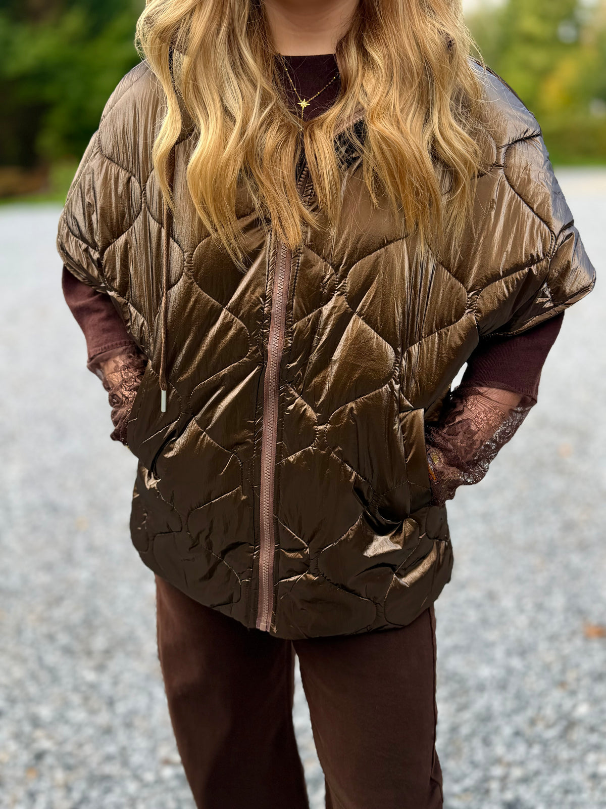 Veste matelassée chocolat