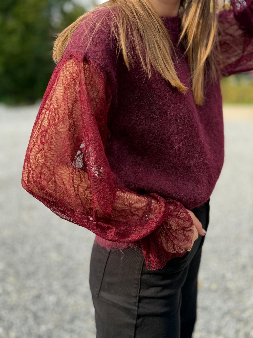 Pull Amelie bordeaux