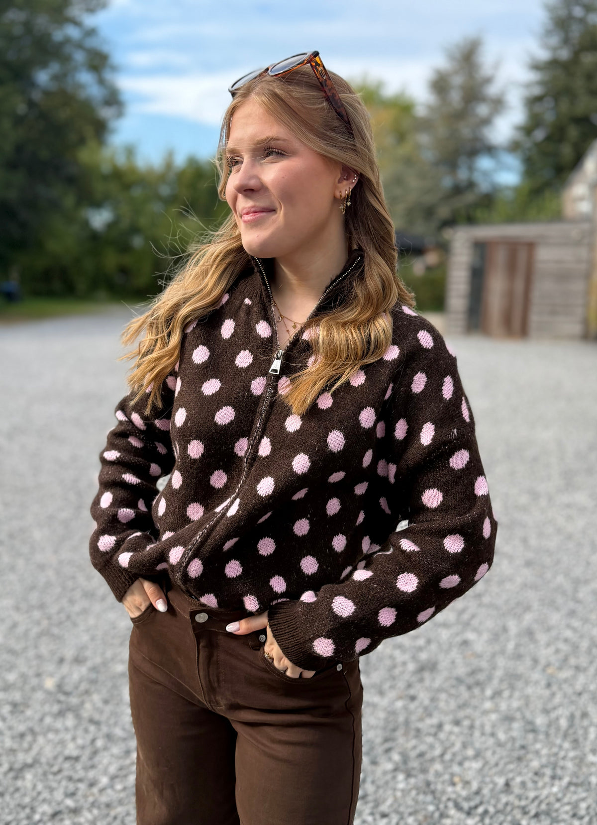 Gilet à pois