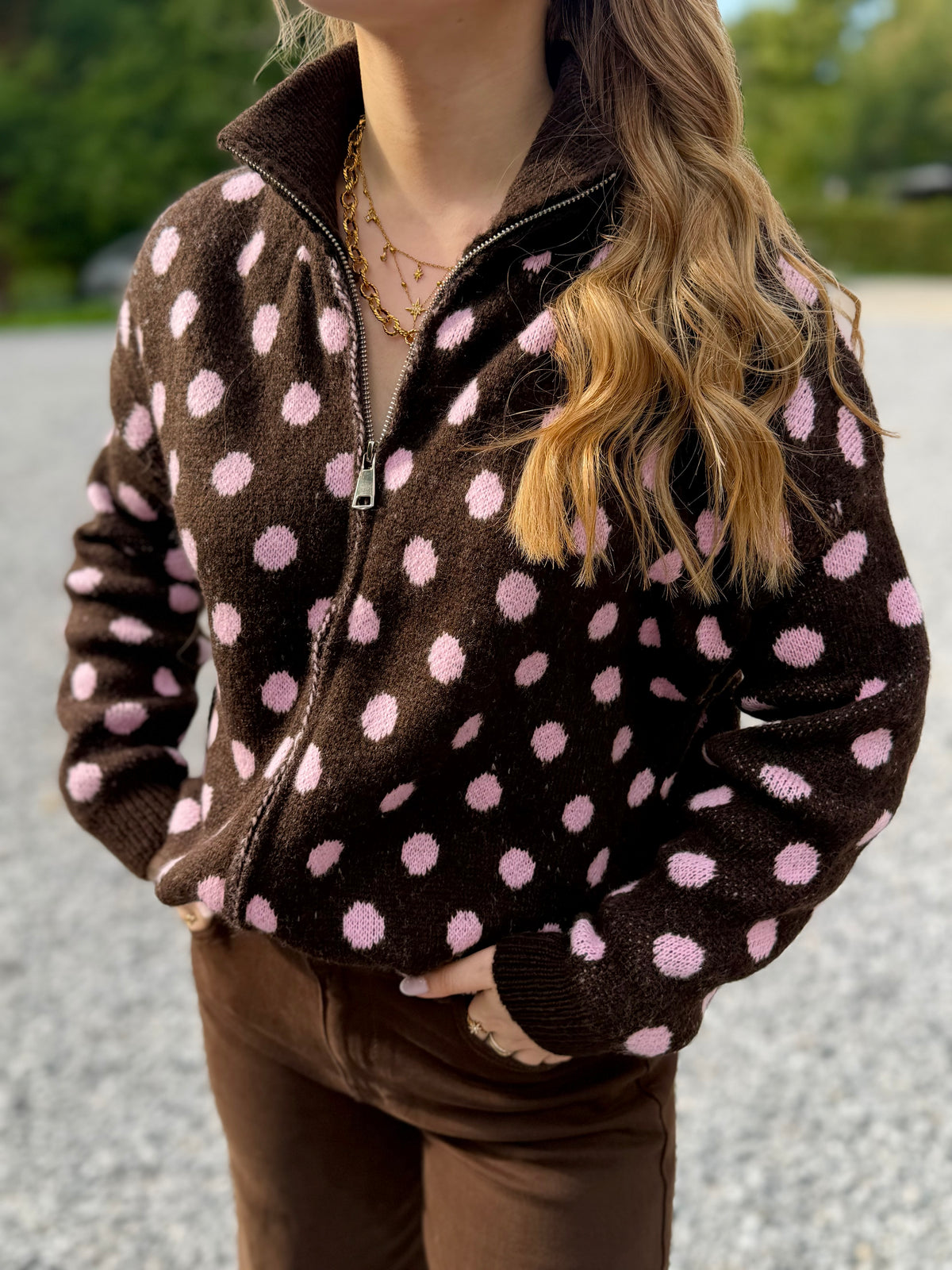 Gilet à pois