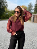 Pull Amelie bordeaux