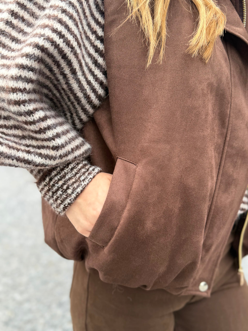 Veste sans manches chocolat