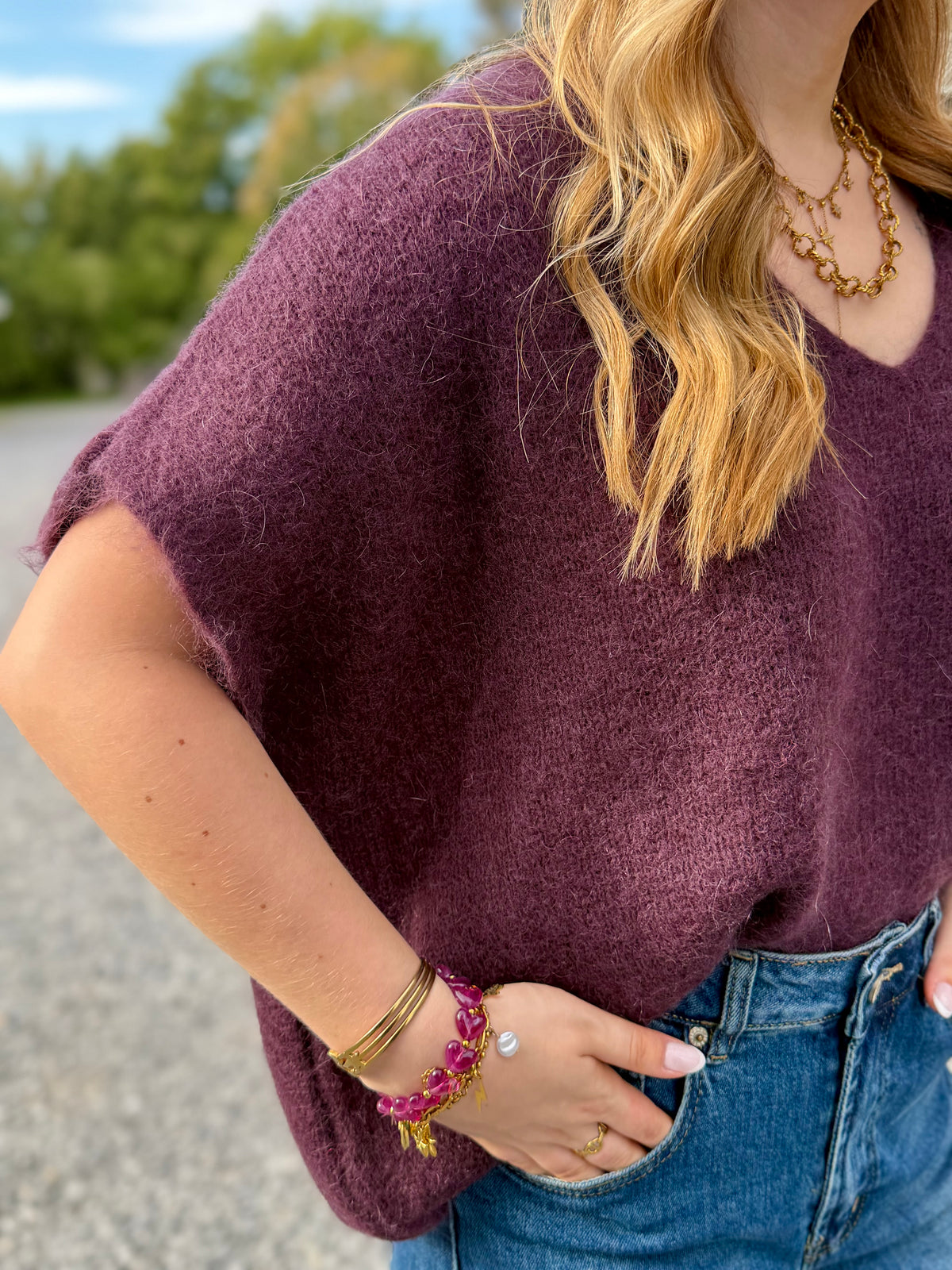 Pull oversize col V