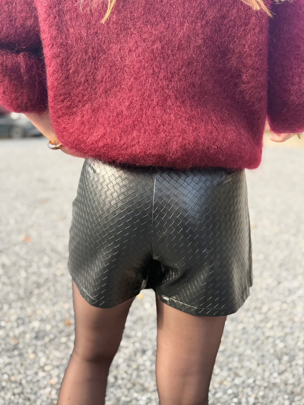 Jupe simili cuir  noir