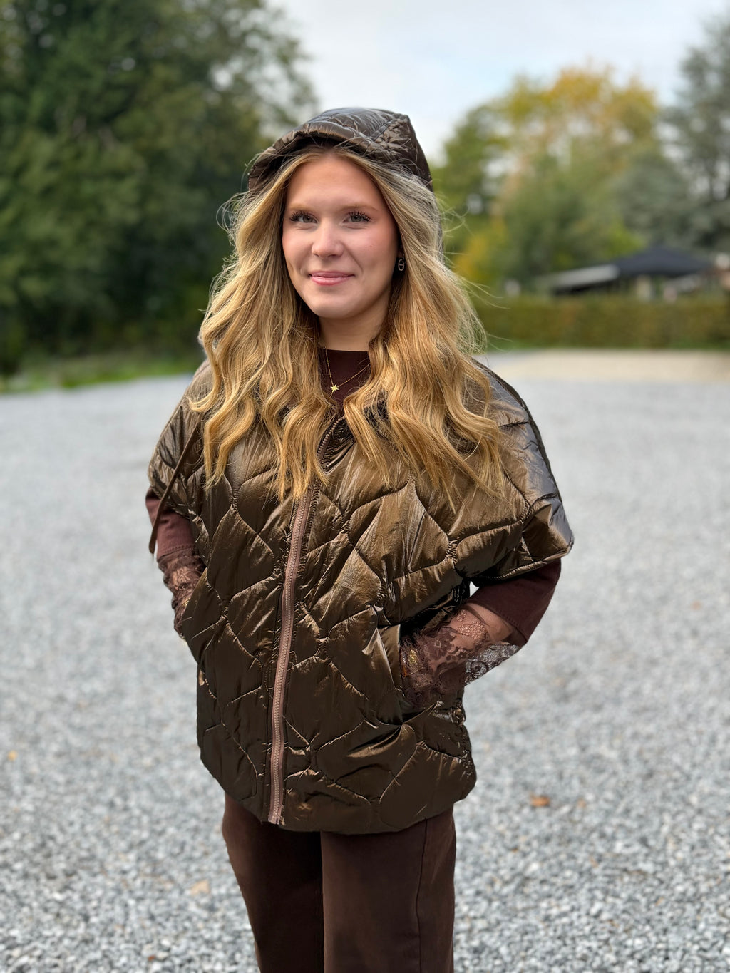 Veste matelassée chocolat