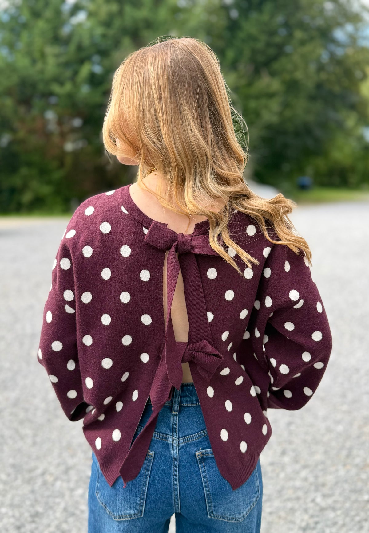 Pull à bois bordeaux