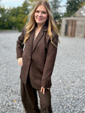 Blazer à strass chocolat