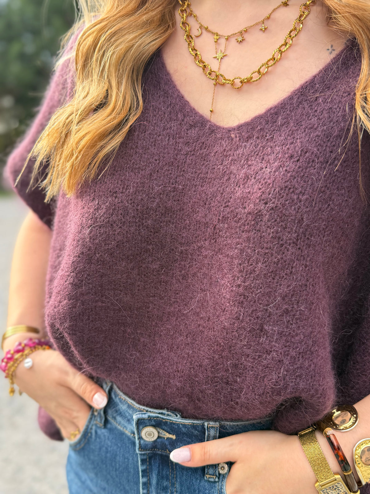 Pull oversize col V